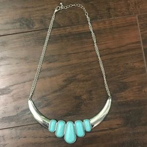 Silver and turquoise necklace